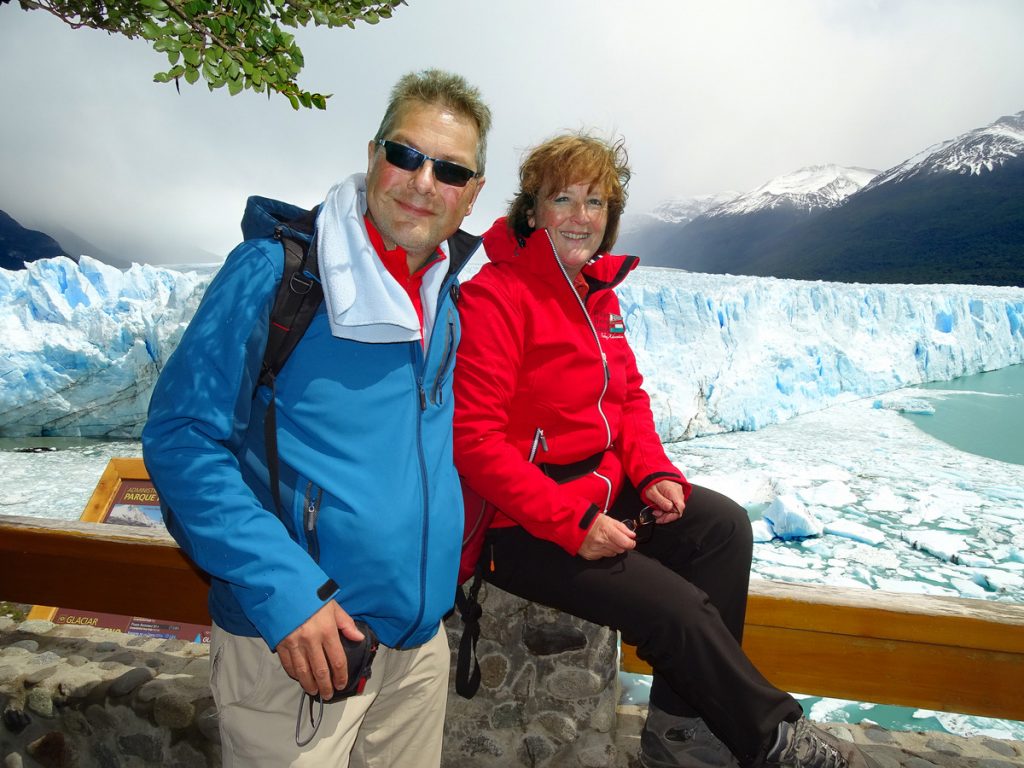 In het zonnetje bij de gletsjer