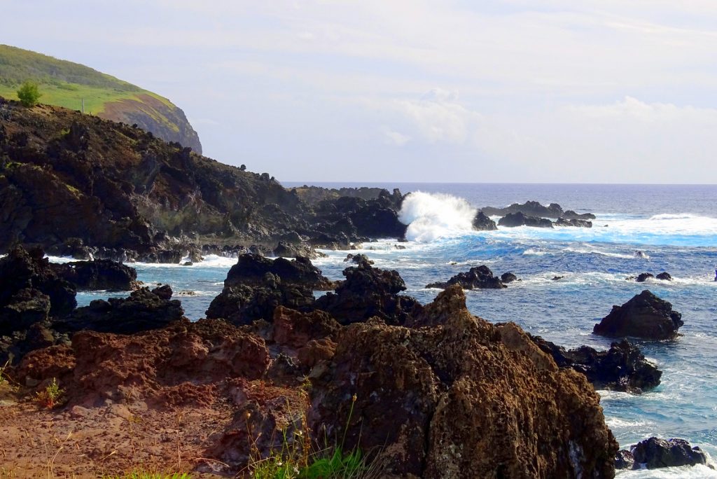 De kust van Paaseiland